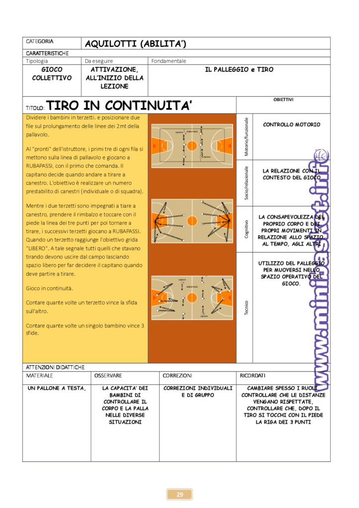 Collaborazione nel minibasket: Rubapassi + Tiro