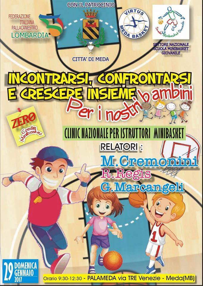 Clinic Nazionale Minibasket 29.1.2017: nessun punto P.A.O.